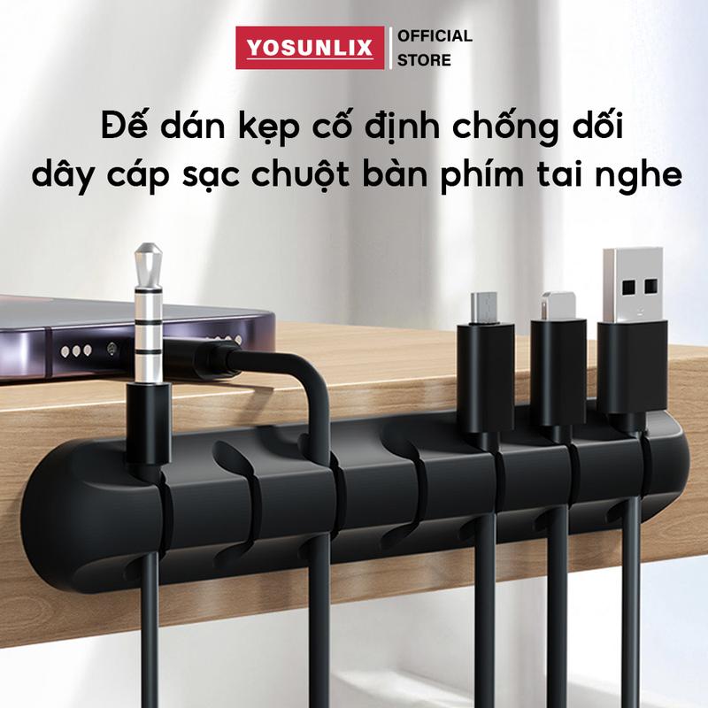 COMBO 3 Đế Dán Kẹp Chống Dối Cáp Sạc Điện Thoại Máy Tính SMTech Kẹp Cố Định Cáp Sạc Chuột Tai Nghe