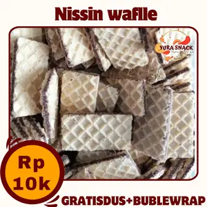 Waffle Nissin Renyah dan Lezat - Wafer Kiloan Kemasan 250gr 500gr 1000gr - Cemilan Kekinian Murah