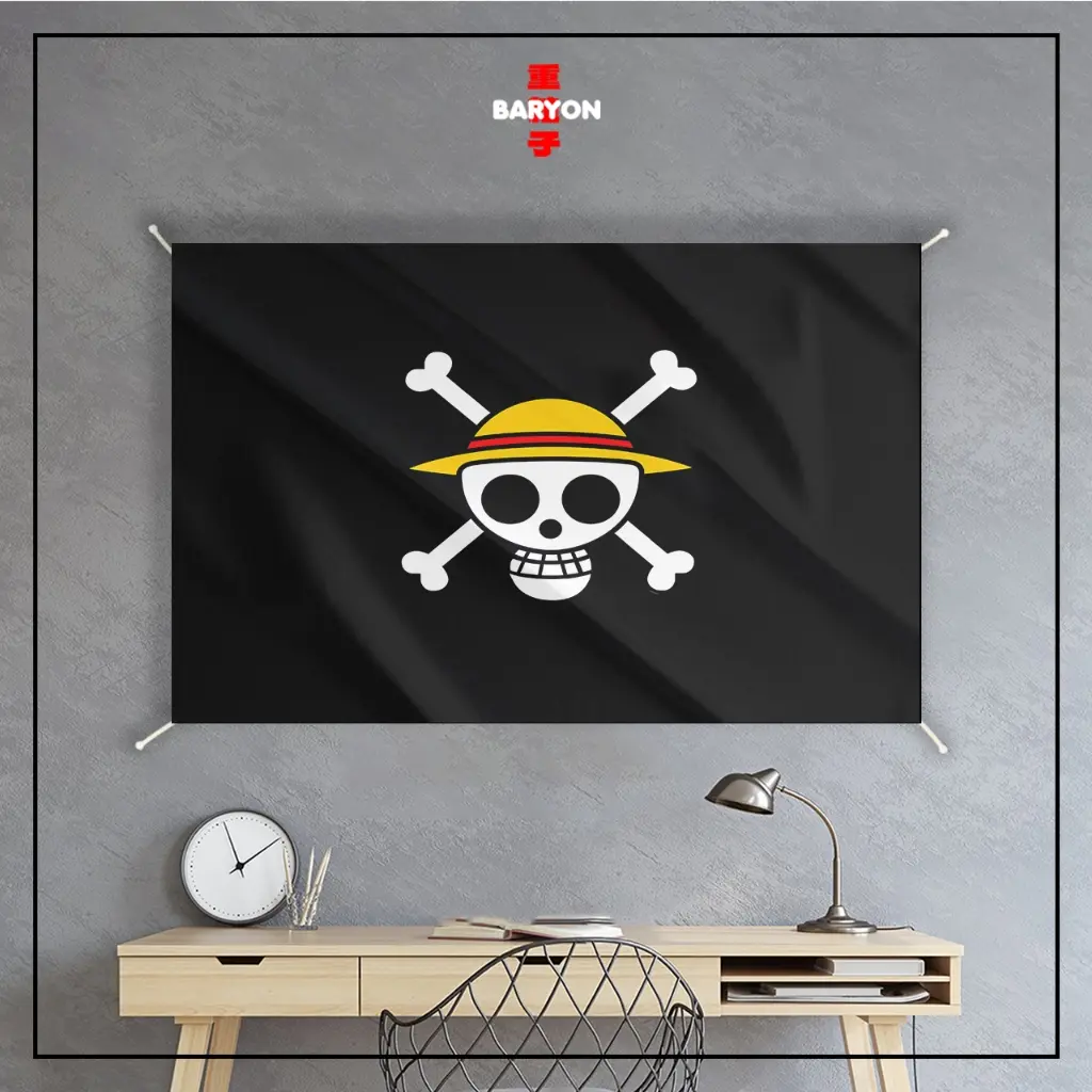 BARYON Bendera Anime ONE PIECE Luffy Robin Brook Usopp Jinbei Zoro Full Print Banner Tapestry