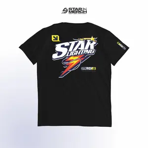 STAR LIGHTING KAOS TERBARU  THUNDER FLASH REFLECTIVE WHITE  -  STAR MERCHANDISE ORIGINAL -  KAOS HITAM PUTIH 24 S COTTON COMBED KAOS DISTRO Lembut Unisex
