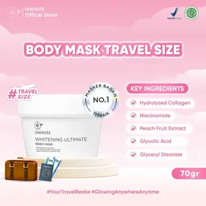 ISWHITE Ultimate Brightening Body Mask Mini Size 70gr - Masker Badan Pencerah Tubuh Menghilangkan Bekas Luka