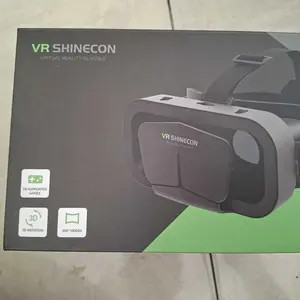 Shinecon VR Box IMAX G10 Kaca Mata Virtual Reality Glasses Headset 3D untuk Smartphone 4.7-7 Inci ABS Ergonomis Nyaman dengan Lensa Bulat dan Tali Elastis - Headphone