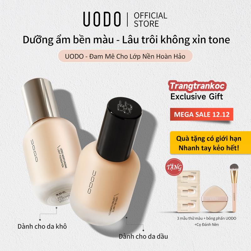  【TrangtranKOC Kem Nền UODO 30ml,kem nền kiềm dầu tốt  Kiểm Soát Dầu Kết cấu dạng kem,Lâu Trôi Không Thấm Nước Chống Mồ Hôi Kem Che Khuyết Điểm Cosmetic Mỹ Phẩm glow 