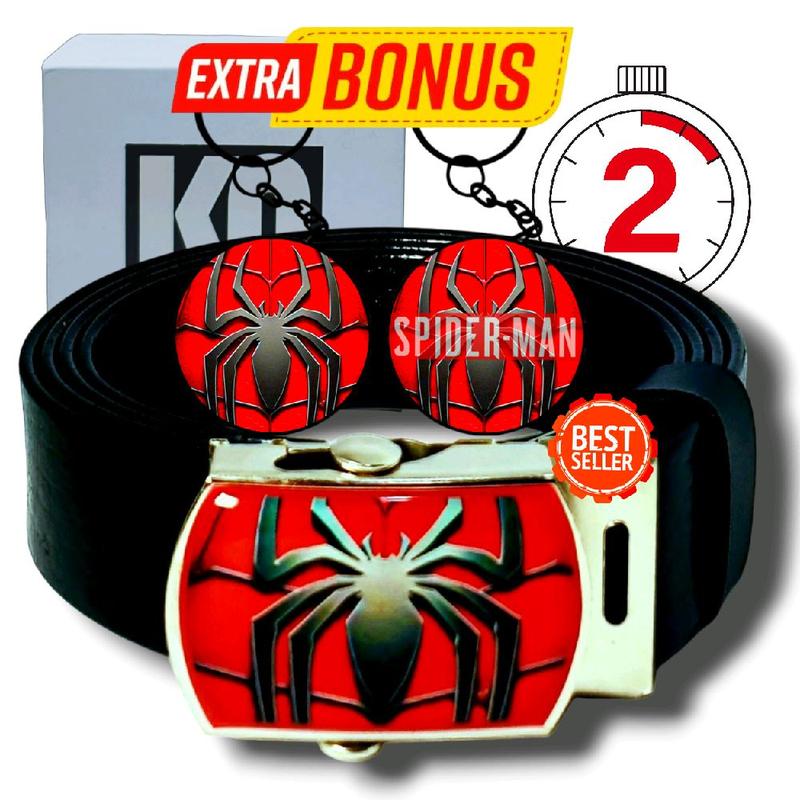 Sabuk anak TK SD/Ikat pinggang anak TK SD karakter Spiderman 04.Bahan Tali kulit PU berkualitas.Trendi dan kekinian untuk fashion. kids 3