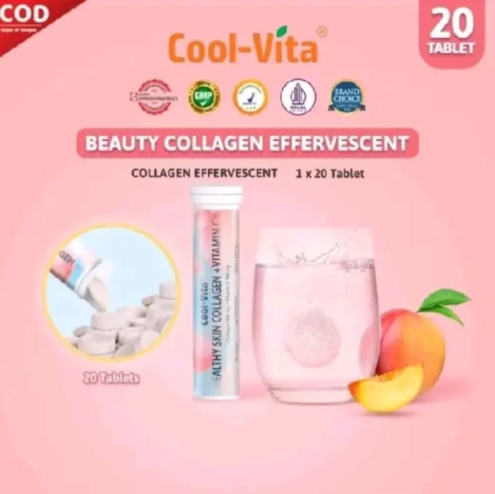Coolvita  beauty colagen isi 20 tablet (1 tube) Ready stock .. Jamin original 100%