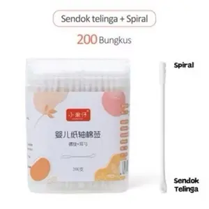 ￼(BISA Cod)Baby Cotton Bud 200 Pcs / Korek Kuping Bayi