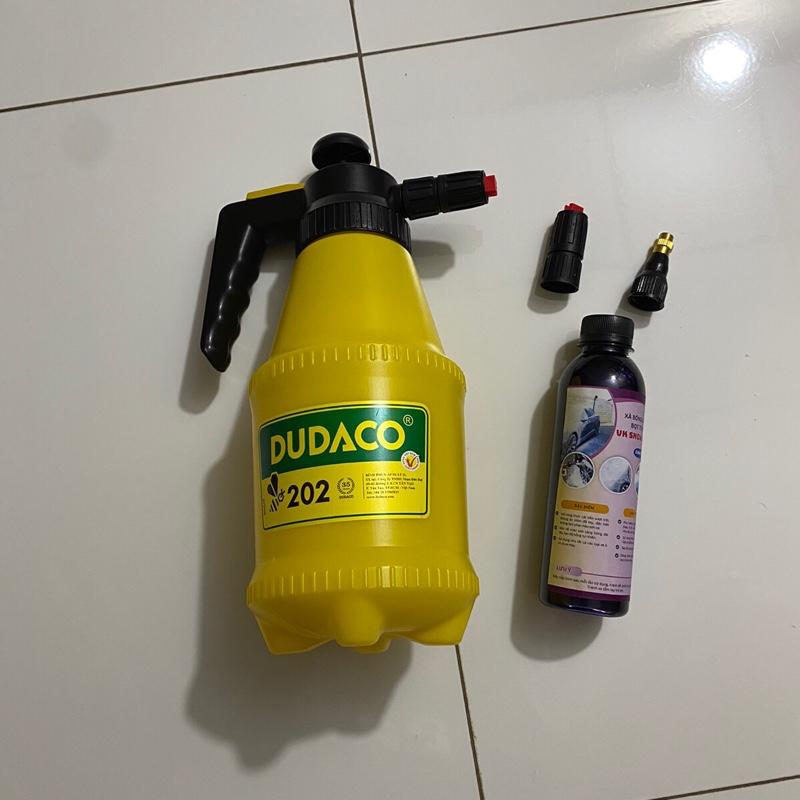 Bình tạo bọt tuyết tại nhà kèm chai xà bông bọt tuyết và vòi sơ cua và vòi xịt nước