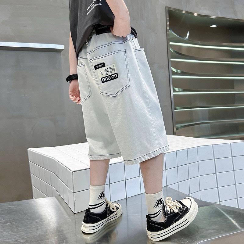 [19-52KG] QUẦN JEAN NGỐ BÉ TRAI CHẤT LIỆU JEAN LỤA MỎNG MÀU TRẮNG KEM FORM VỪA