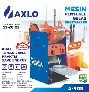 AXLO / GSF Mesin Press Cup Sealer Penyegel Gelas Plastik - Manual Sealing Machine 12 - 16 Oz A-988 / 12 - 20 Oz A-908 928 938 4791 - GSF 4991