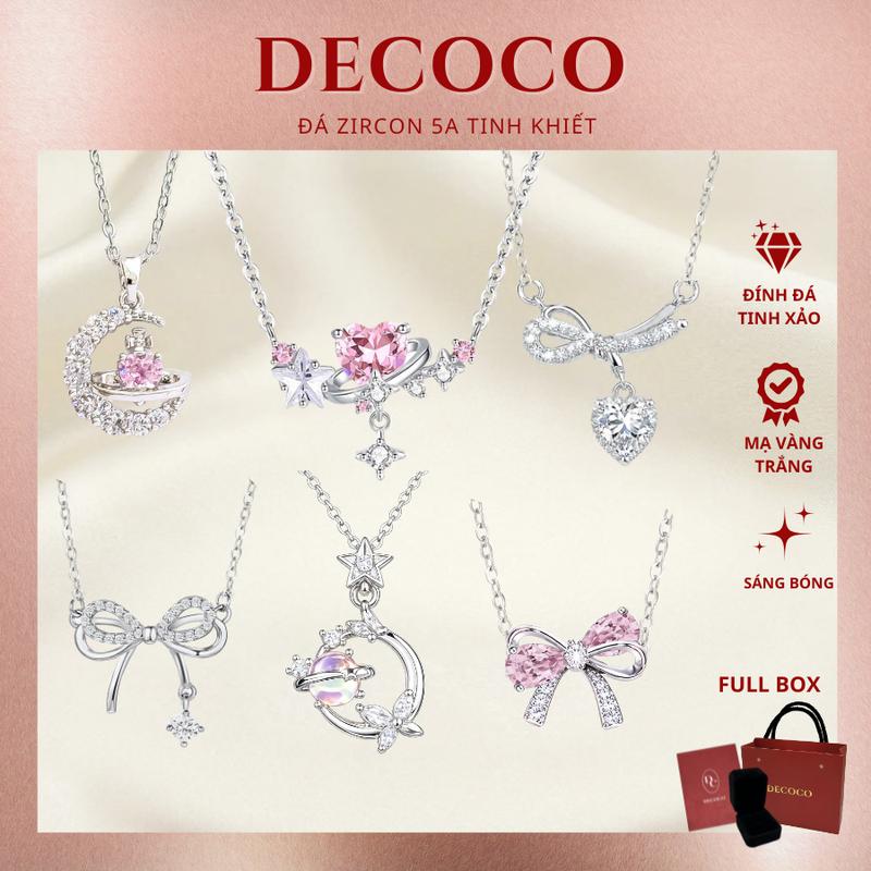 Dây chuyền, vòng cổ nữ đính đá lấp lánh GRACE De Coco ( Tặng kèm Túi hộp )