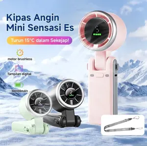 Kipas turbo portable High-speed Kipas Kecepatan Tinggi 5 Gear Wind dapat dilipat Digital Display Adjustable Led FS 607