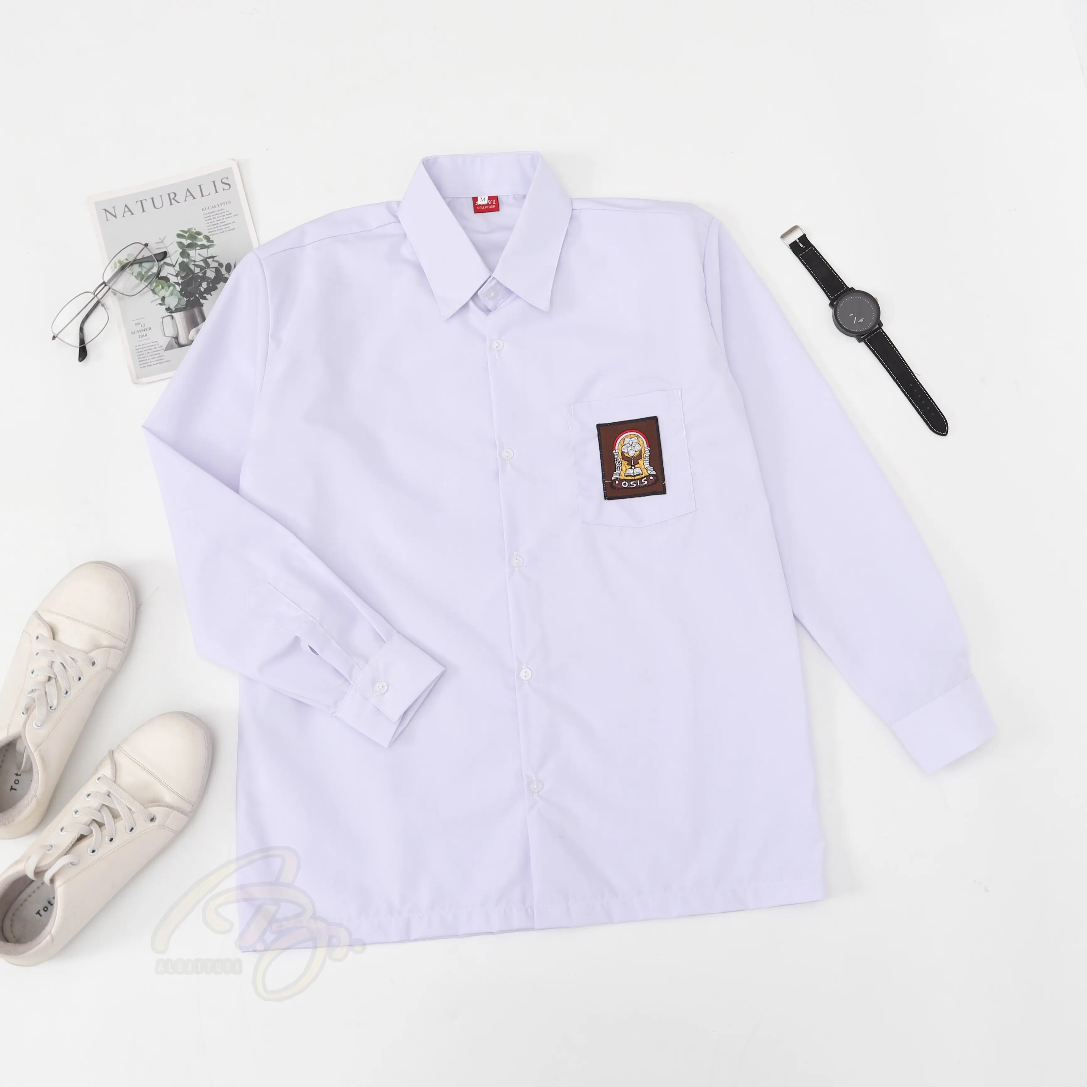 Seragam SMA atasan putih lengan panjang - Seragam Sekolah - Baju Seragam