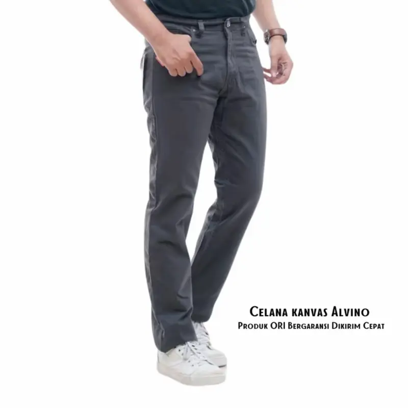 LEGOSH Celana Kanvas Panjang Pria Original standar reguler 7