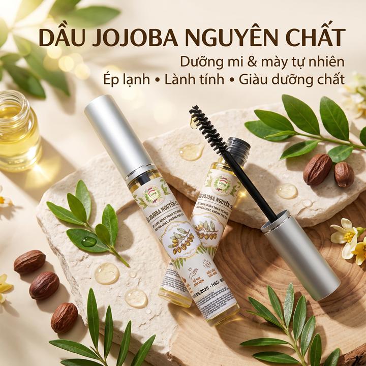 Mascara Dầu Jojoba Nguyên Chất Ép Lạnh Ling - Dưỡng Mi Mày Tự Nhiên Dạng Chuốt Tiện Lợi