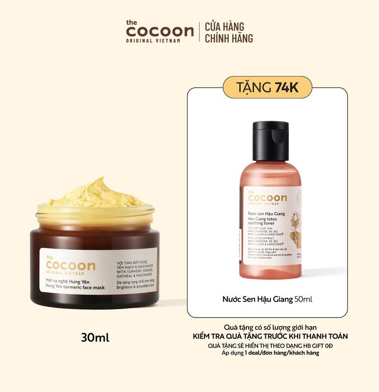 Mặt nạ nghệ Hưng Yên Cocoon giúp da rạng rỡ & mịn màng 30ml