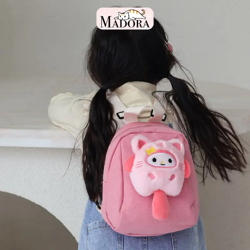 Madora Sanrio Family Mini Backpack Tas Ransel Sekolah Anak Karakter Kuromi Melody Lucu 2