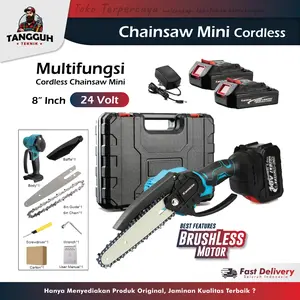 Kamolee-Mesin Gergaji Listrik/Pemotong Kayu 8Inc-Chainsaw Portable LXT