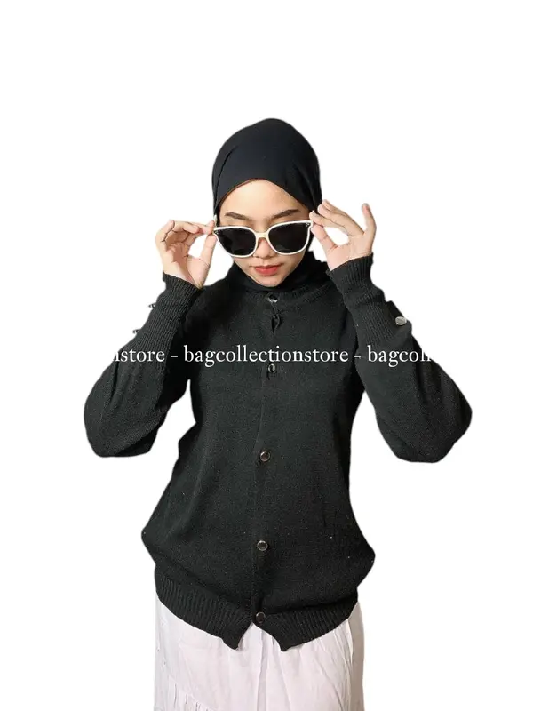 BAG - Inara Cardigan Knitware Kancing Gold Atasan Wanita Rajut Kekinian Korean Style 1