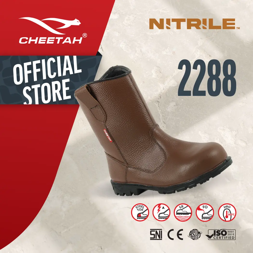 Sepatu Safety CHEETAH 2288C Safety Shoes S1 SRC Nitrile
