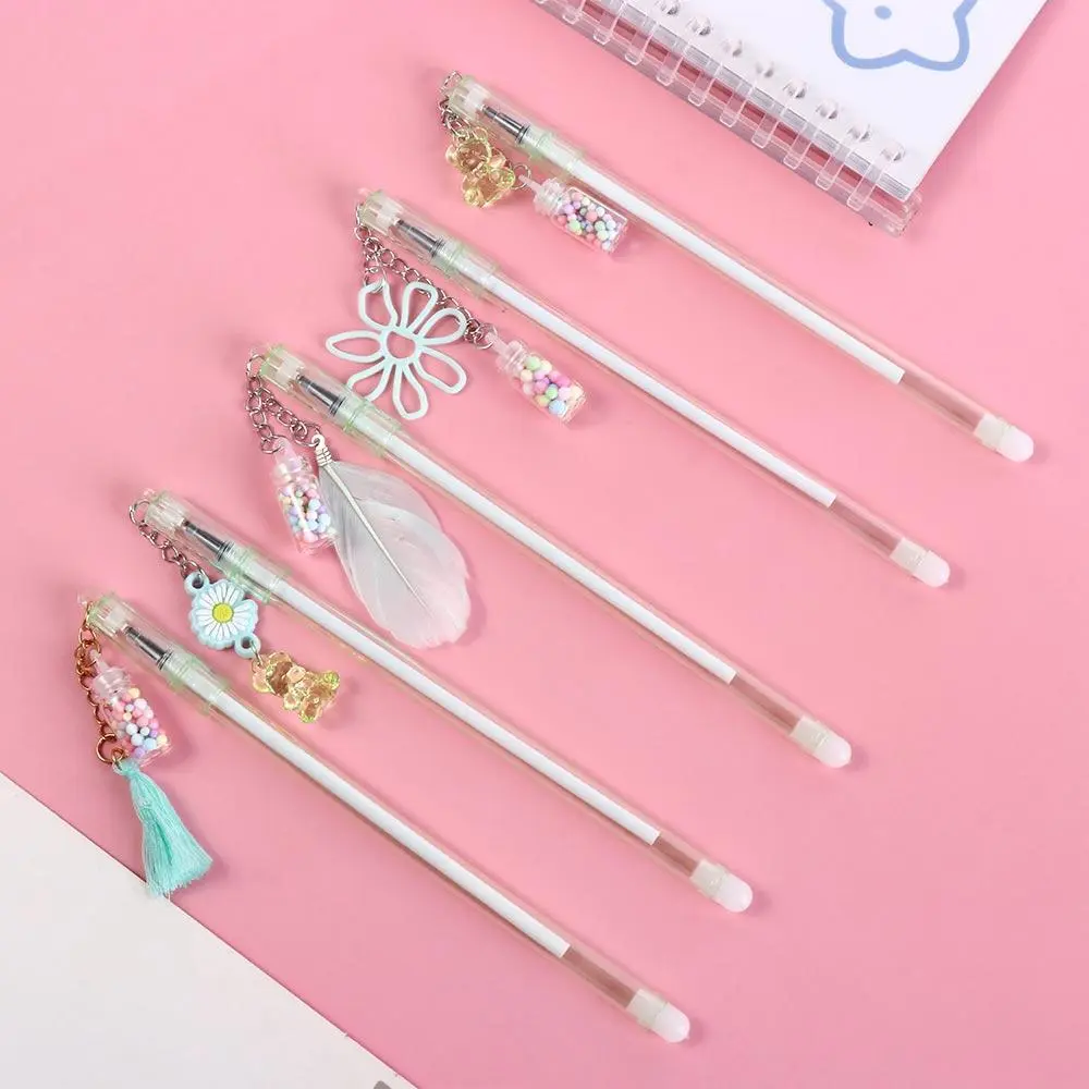 Office Supplies Creative School for Girl Student Drifting Bottle Gel Pen Pendant Pen Signature Pen Erasable Pen