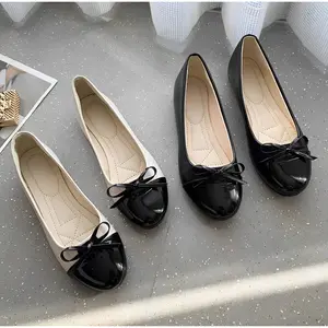 Slip On Wanita AX 03 Zaria Pita Cantik dan Lucu l Flat Shoes Hitam model terbaru Kerja vintage  flat