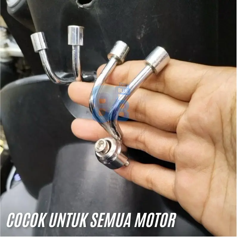 CANTOLAN GANTUNGAN BARANG STAINLESS CABANG Y bahan Full Stailess UNIVERSAL untuk semua motor 3