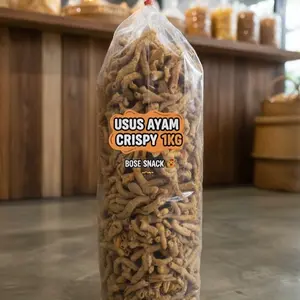 PROMO  1 KG KERIPIK USUS AYAM CRISPY/ USUS AYAM ORIGINAL / KERIPIK USUS AYAM PREMIUM ASIN GURIH