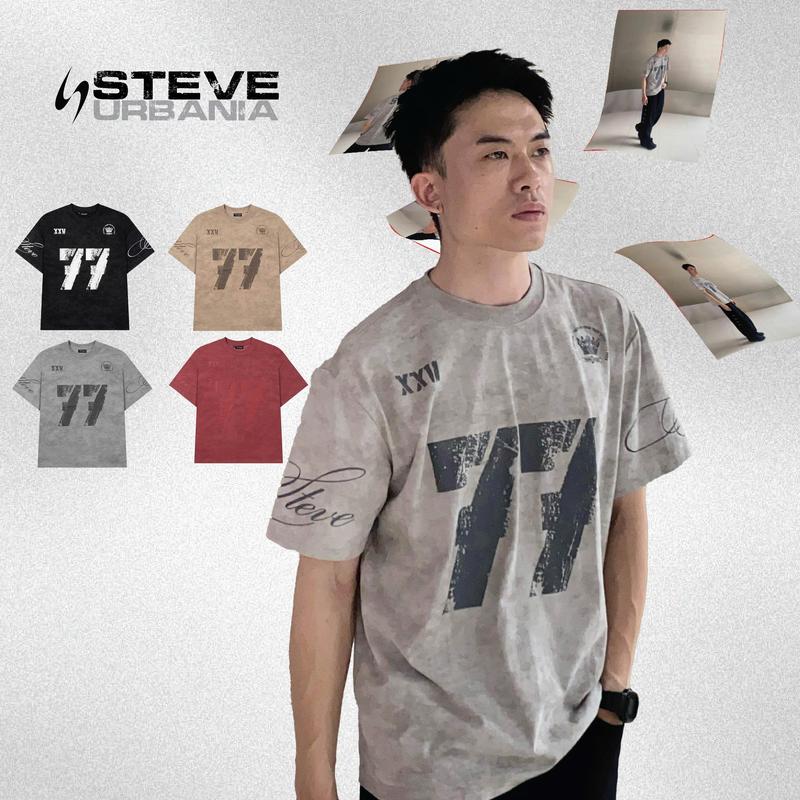 Áo thun wash fom Boxy Steve Urbania ST.UB 77, Áo Thun Cổ Tròn Nam Nữ Chất Liệu Cotton Wash Màu Độc, Áo phông wash đã qua xử lý, thun hot 2025 - AP01