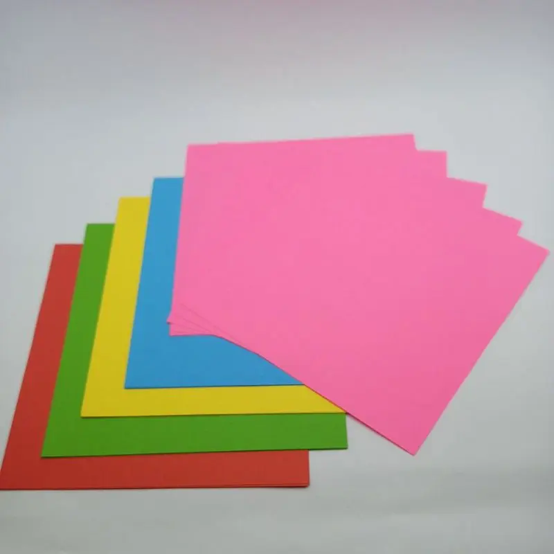 10 Pack ORIGAMI Forte double face flourescent/kertas Lipat Bolak Balik Warna Sama/Kertas Kerajinan Tangan/Kertas Origami 3