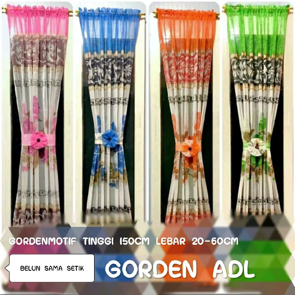 GOEDEN MINIMALIS MOTIF BUNGA TINGGI 150CM LEBAR 20-60CM