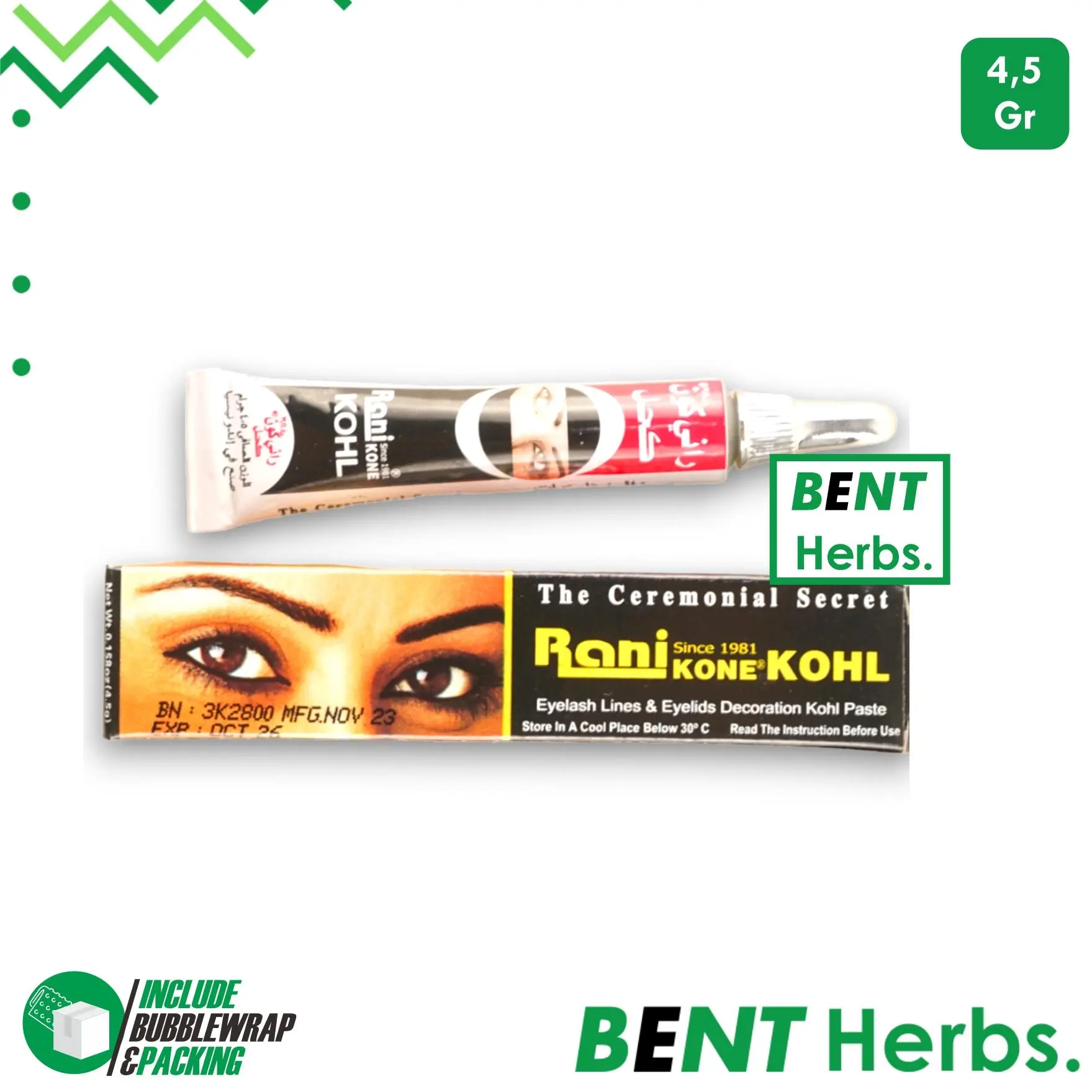 Sipat Mata Rani Kone Kajal Kohl 4.5 Gr Celak Mata Eyeliner Satuan Dan Lusinan Original BPOM Asli berkualitas