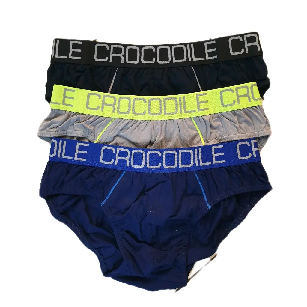 1 Box Isi 3 Pcs Celana Dalam Pria Crocodile 521-246 / Celana Dalam Crocodile Karet Boxer Lembut Nyaman