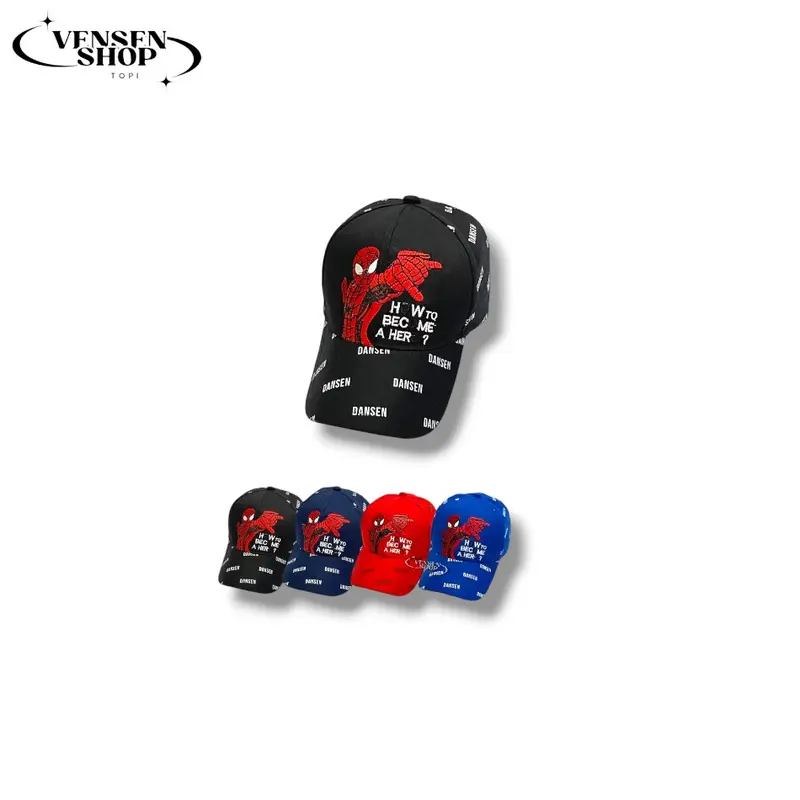 Topi Baseball Anak Karakter Spiderman bordir Sablon (SP DANSEN) Fashion 3