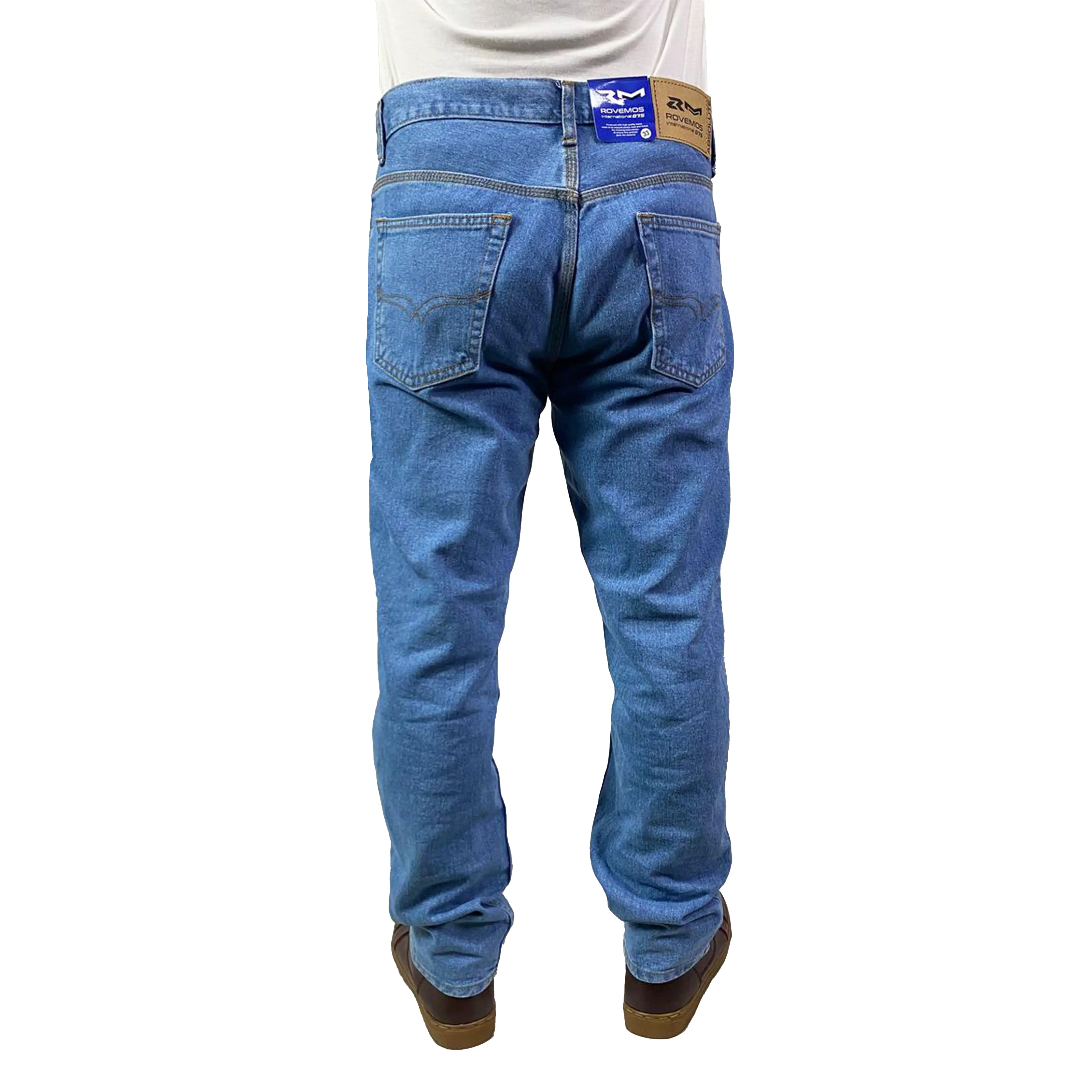 Jeans Denim Pria Standar Regular Model Basic Rovemos Kwalitas Premium