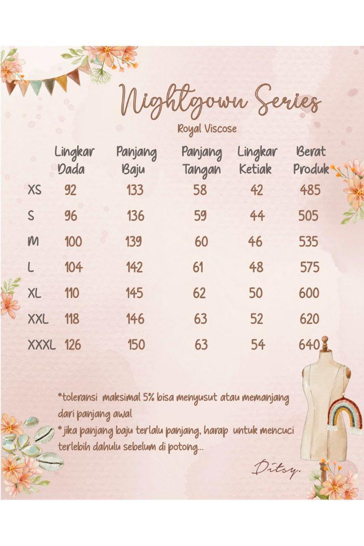 NILOU CHOCO NIGHTGOWN Daster Wanita BY DITSY OFFICIAL