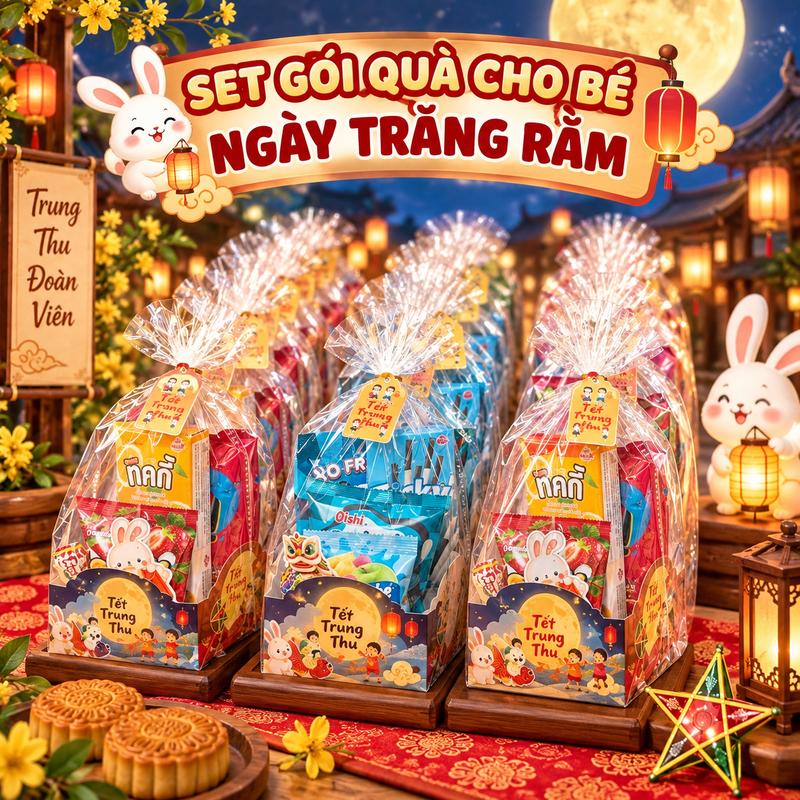 COMBO Sỉ 10-20- 50-100 SET Túi Đựng Quà Cho Bé Nhân Ngày Sinh Nhật, Tết Thiếu…