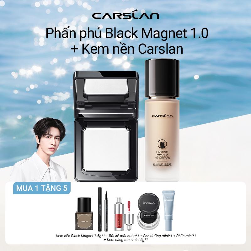 trangtrankoc Kem Nền Dạng Lỏng Carslan 30ml + Phấn Phủ Soft Mist Carslan 1.0 8g+ Mua 1 Tặng 5 Kem nền mini 7.5g+ Bút kẻ mắt nước*1 + son tint mini*1 màu ngẫu nhiên +Phấn phủ Black Magnet mini*1+Kem nâng tông mini 5g*1