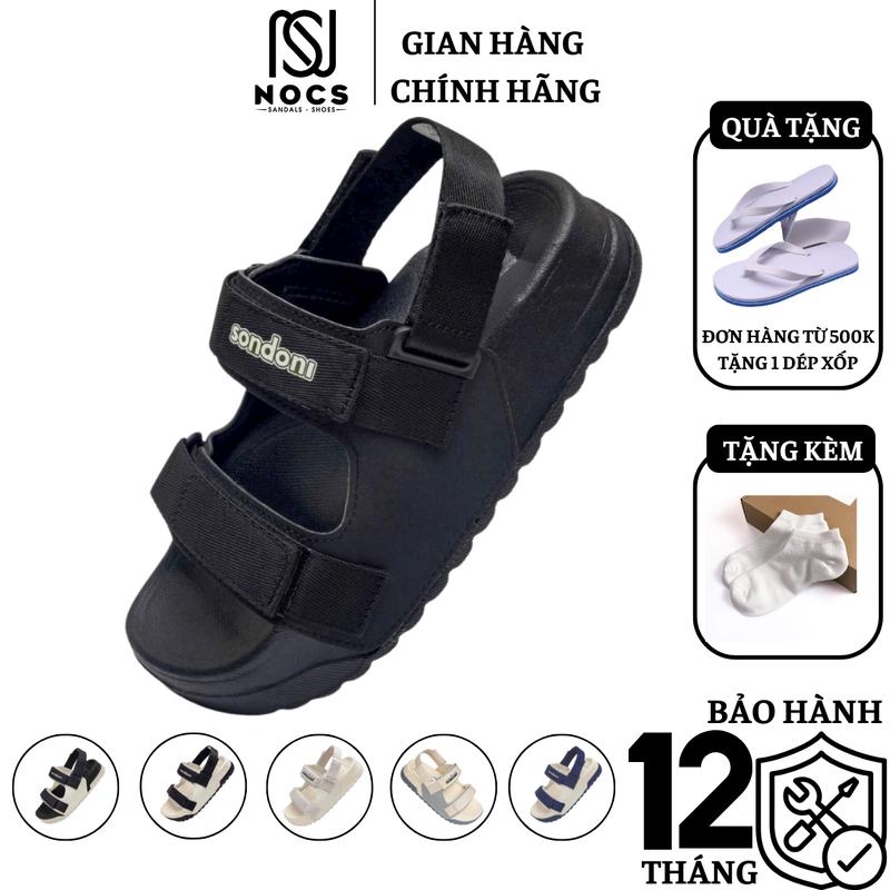 Giày Sandal Nữ SANDANI S1 NOC Dép Quai Hậu Nữ 2 Quai Ngang Màu Đen Nhẹ-Bền-Dễ Thương