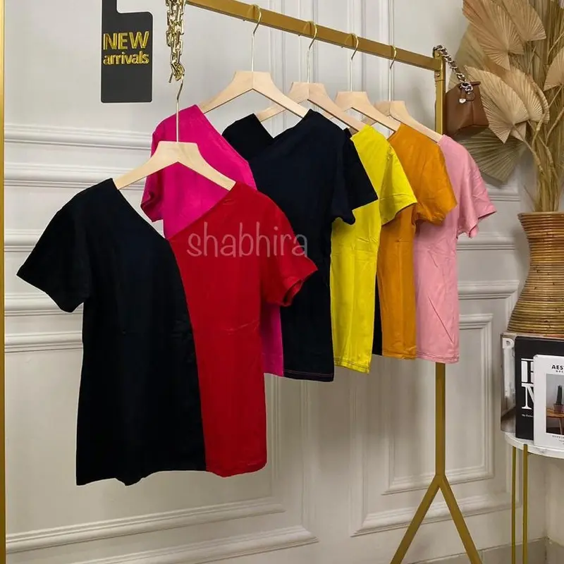kaos atasan wanita kombinasi/baju cewek/pakaian perempuan/kaos wanita terbaru kekinian 5
