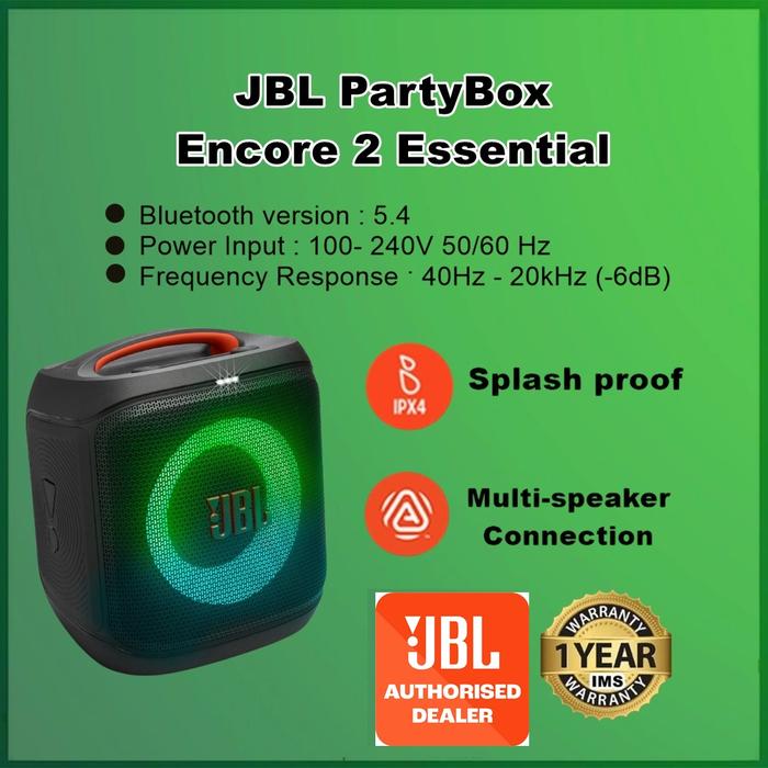 Gambar JBL PartyBox Encore Essential 2 Portable Battery-Powered Party Speaker with AI Sound Boost - JBL PartyBox Essential Promo  dari Officiall Brands Kota Administrasi Jakarta Barat Tokopedia