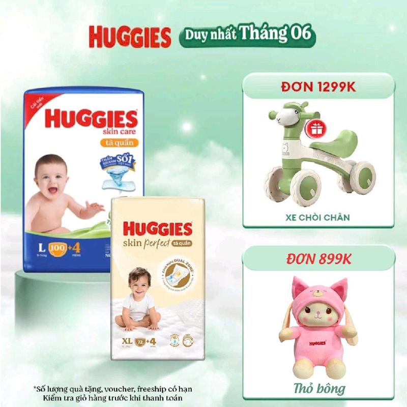 Huggies Skin mẫu mới 2025(M106/L104/Xl88/Xxl 80) Bỉm Cho Bé