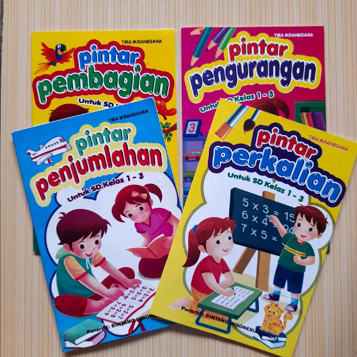 Paket 4 pcs BUKU (dapat 4 BUKU) penjumlahan perkalian pengurangan dan pembagian