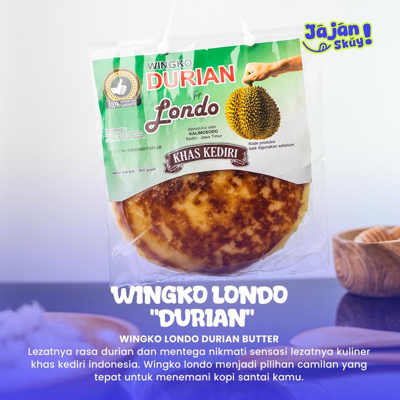 Wingko Tjap LONDO Rasa Durian + Butter - Kue Basah Khas Kediri = Bahan, Kelapa, Gula, Empuk Mentega Snack food Camilan 0