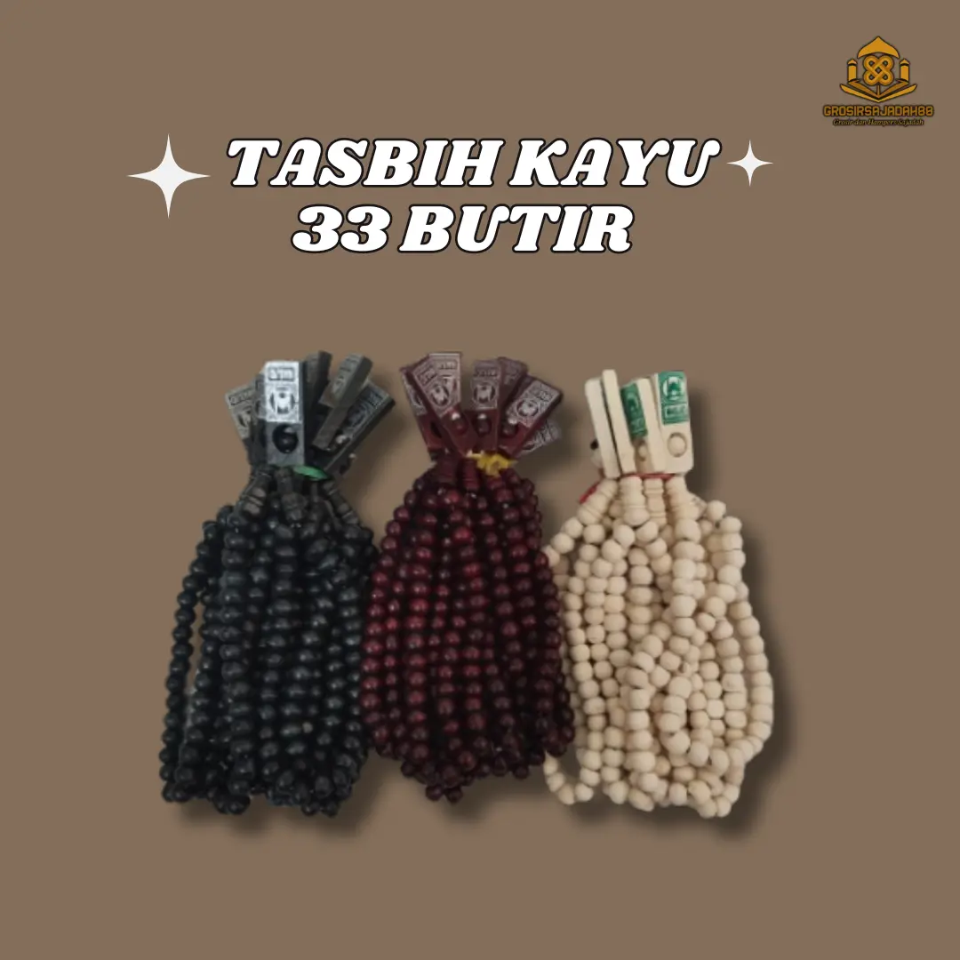 Tasbih Kayu 33 Butir Termurah dan Terlengkap|Satuan|Grosir|Kodian Muslim