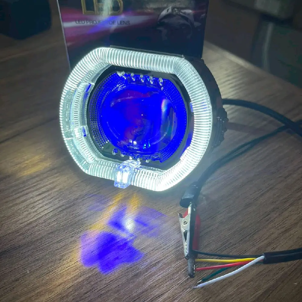 ￼Lampu utama projie biled ala ala 3 inch plus devil dan shroud super terang lpm