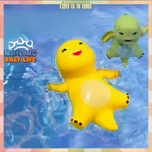 Dino Kuning Berenang Mainan Nailong Patung Air Ainan Mandi Anak-anak Renang  Mandi Water Sand Toy Yellow Bayi
