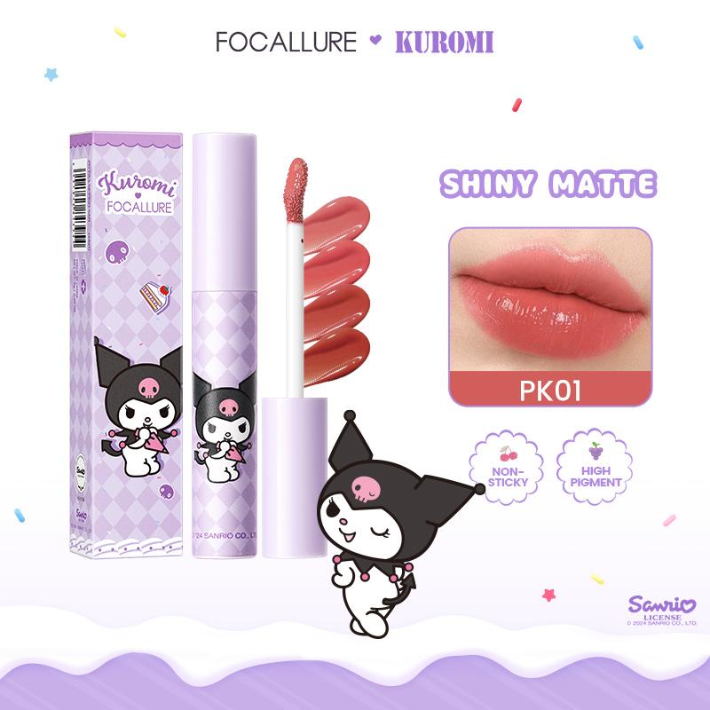 Focallure X Sanrio#CakeInJoy Sensational Sáng Bóng Matte Lip Tint Son Môi Thiên Nhiên Bóng Không Dính Sắc Tố Cao Độ Ẩm Không Dính 2g