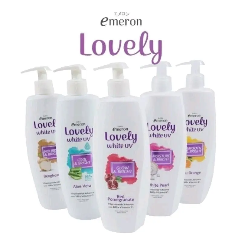 Promo Emeron Lovely BELI 1 GRATIS 1, Tersedia White UV 500ml & 400ml, 200ml Handbody Vitamin, Mencerahkan