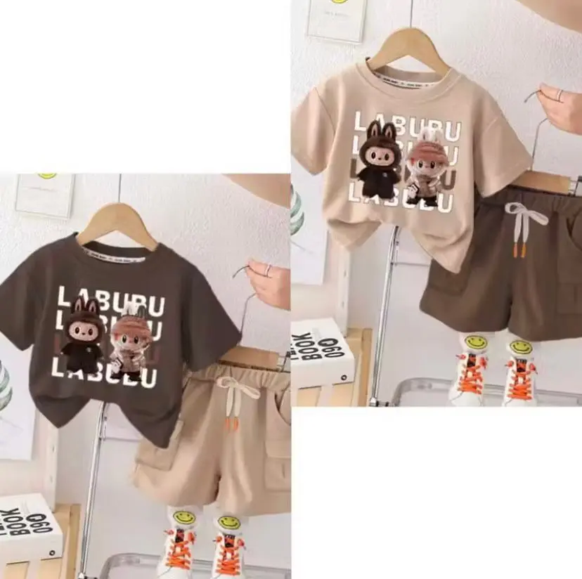 setelan anak kaos labubuuu viral terbaru unisex