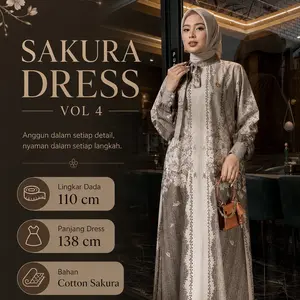 Kareen - Sakura Gamis Cantik Bahan Sakura Silk Bahan Halus Lembut